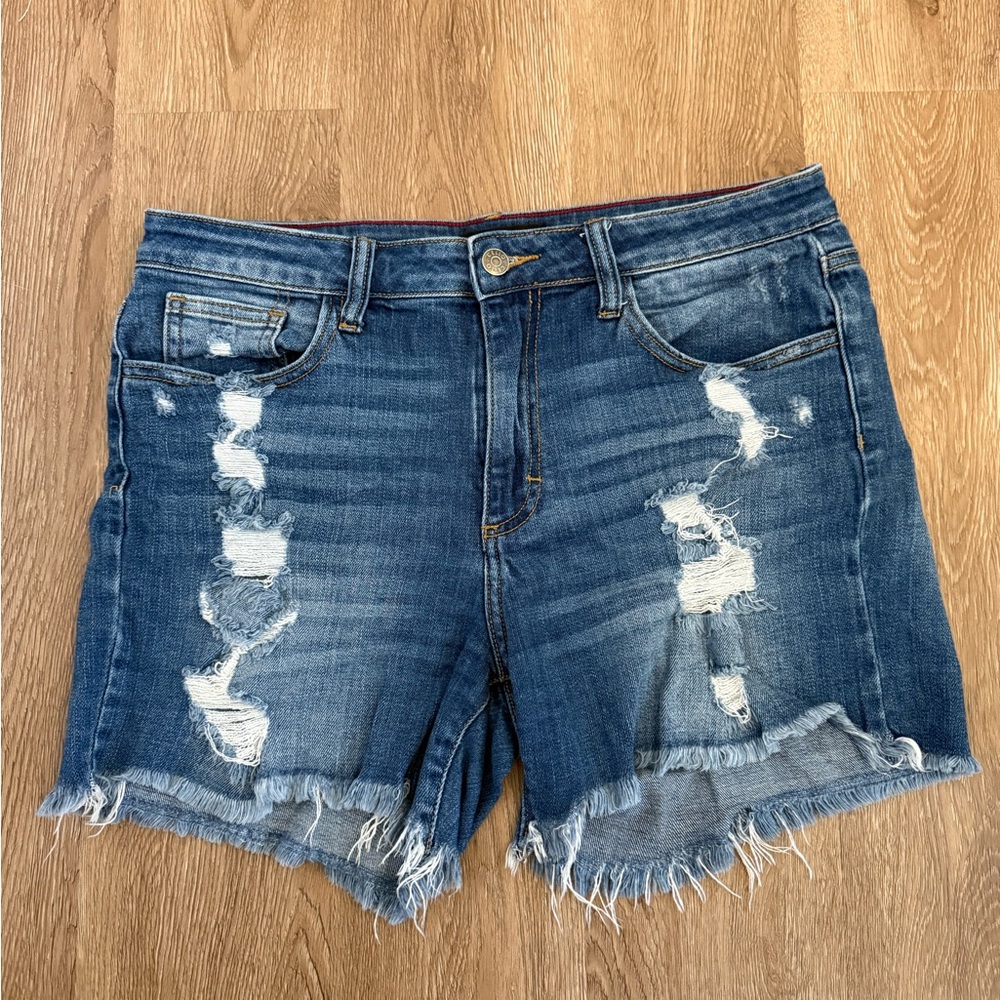 CJLA Vintage Distressed Denim Shorts